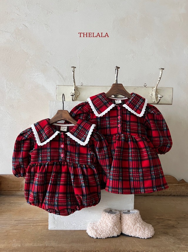 [予約][送料無料]≪thelala≫sweet check OPS (kids) 10