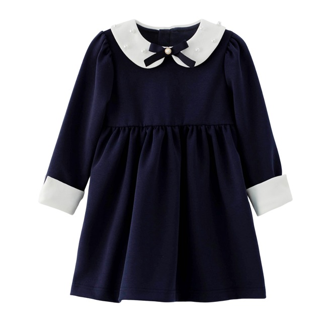 Navy Ribbon Dress