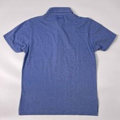 23区 SPORT ニジュウサンク スポーツ 刺繍 デザイン 鹿の子 半袖 ポロシャツ M/ブルー系 メンズ ゴルフ