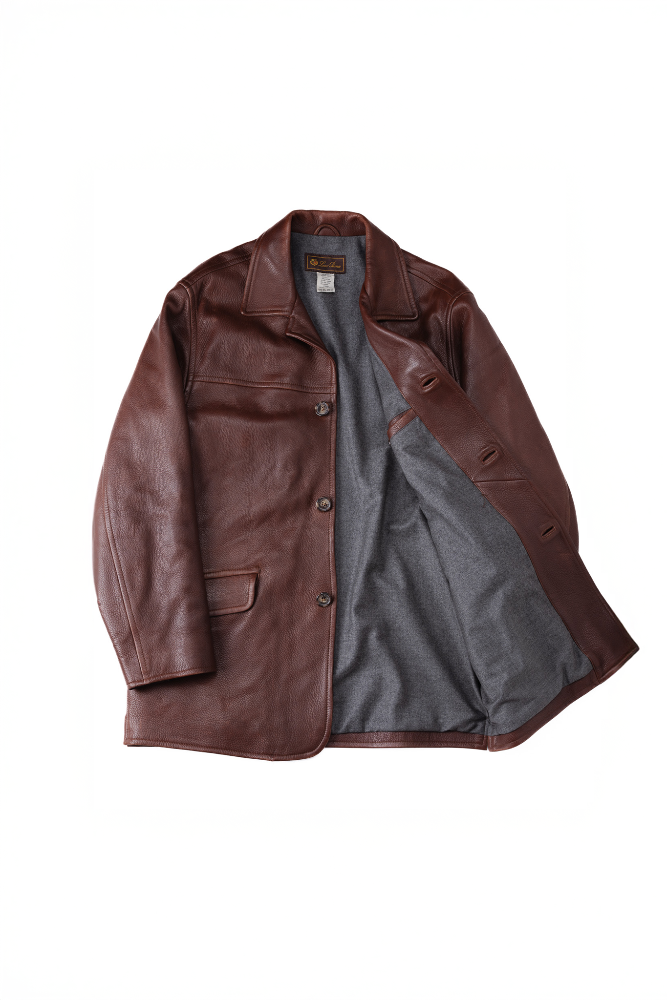 1990s Loro Piana Deerskin Car Coat Cashmere Lining Made In Italy 1990s Loro Piana Deerskin Car Coat Cashmere Lining Made In Italy