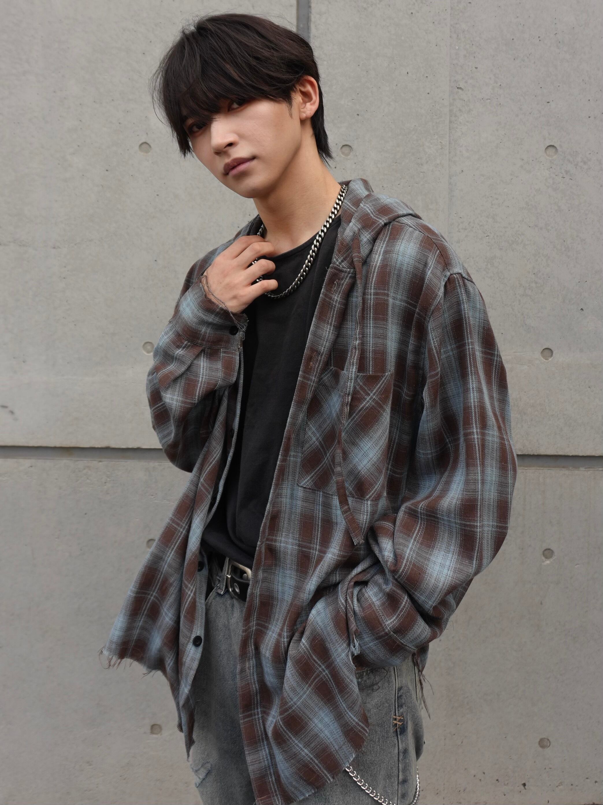 alude 完売品グラデーションチェックシャツ Alfred Alex】グラデーションチェックシャツ（シャツ/ブラウス