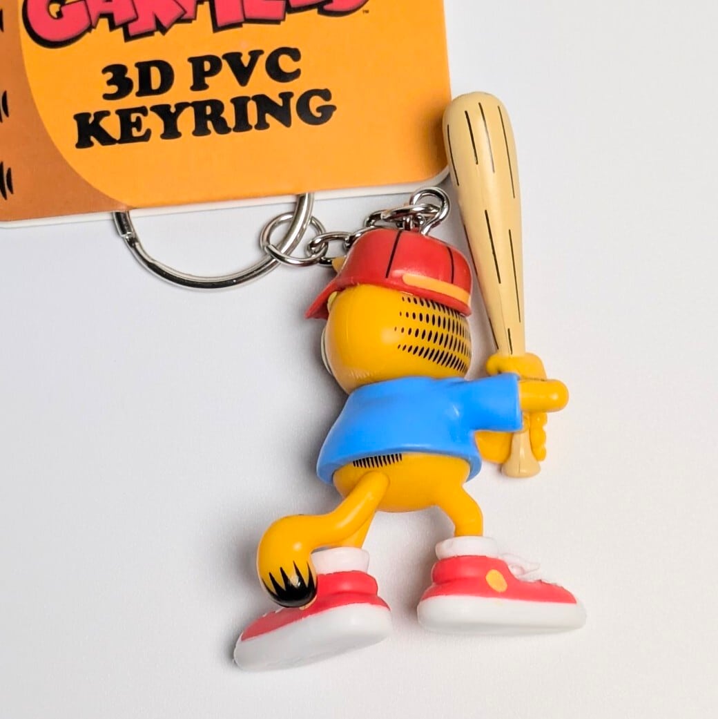 【 Garfield ( ガーフィールド ) 】 3D PVCキーホルダー 『 Baseball☆ 』 〚アメリカン雑貨 アメトイ〛