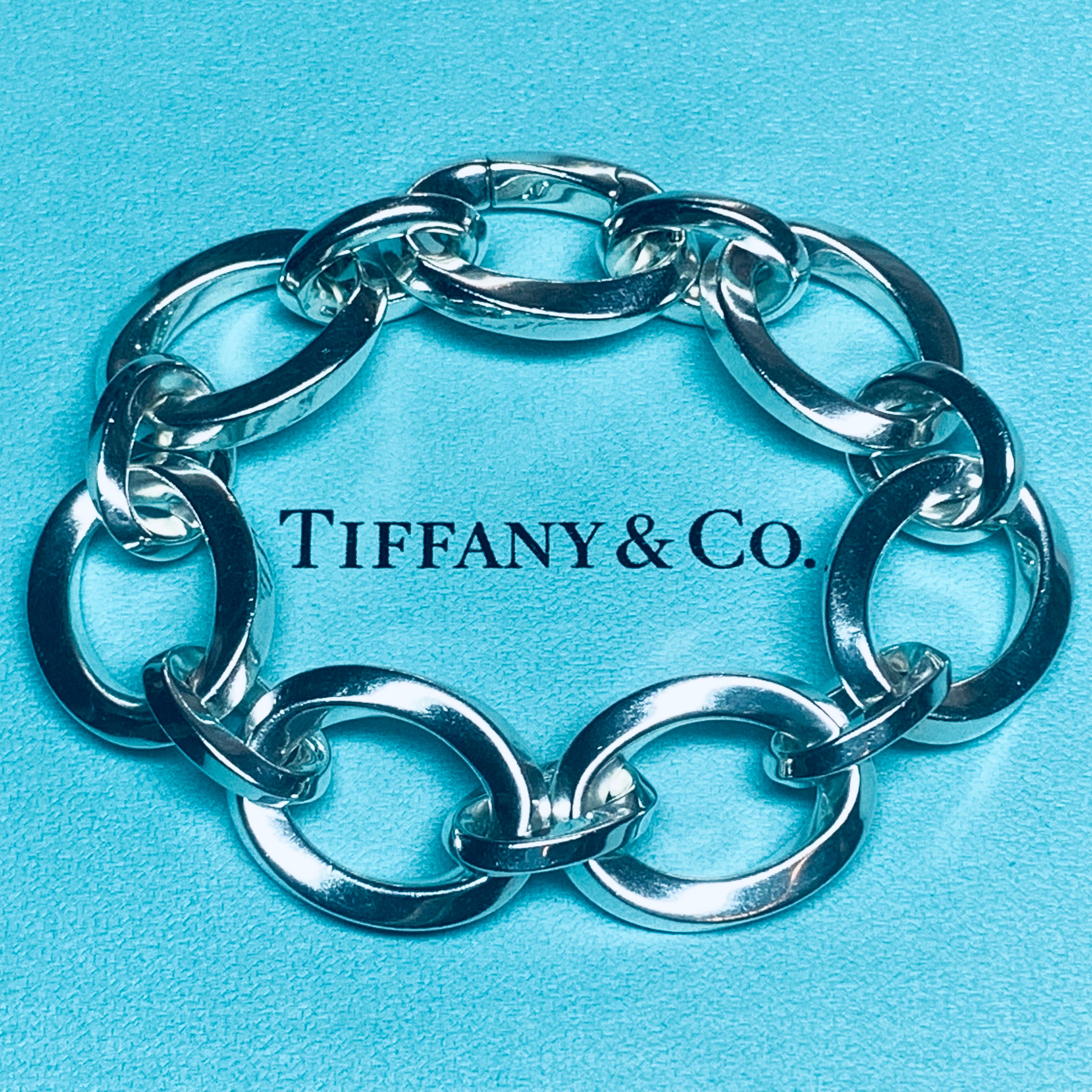 保証書あり　TIFFANY OVALTWIST LINK BRACELETそのほか黒い細長いケースあり