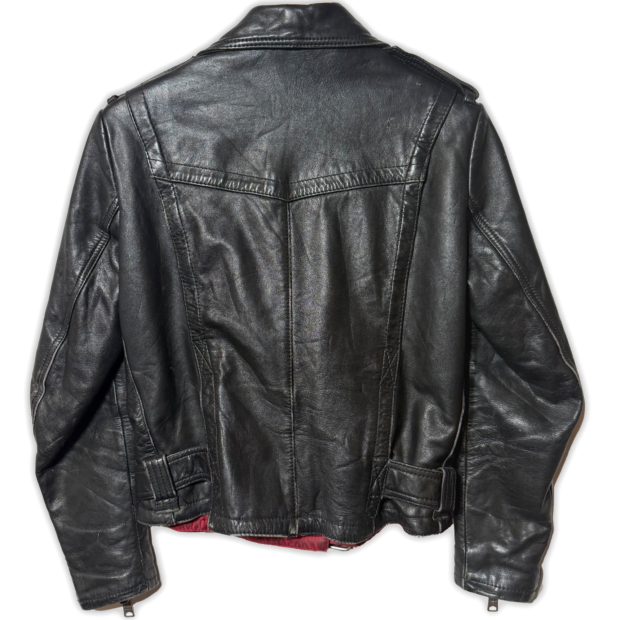 1980's スウェーデン製 JOFAMA ダブルレザーライダースジャケット 黒
