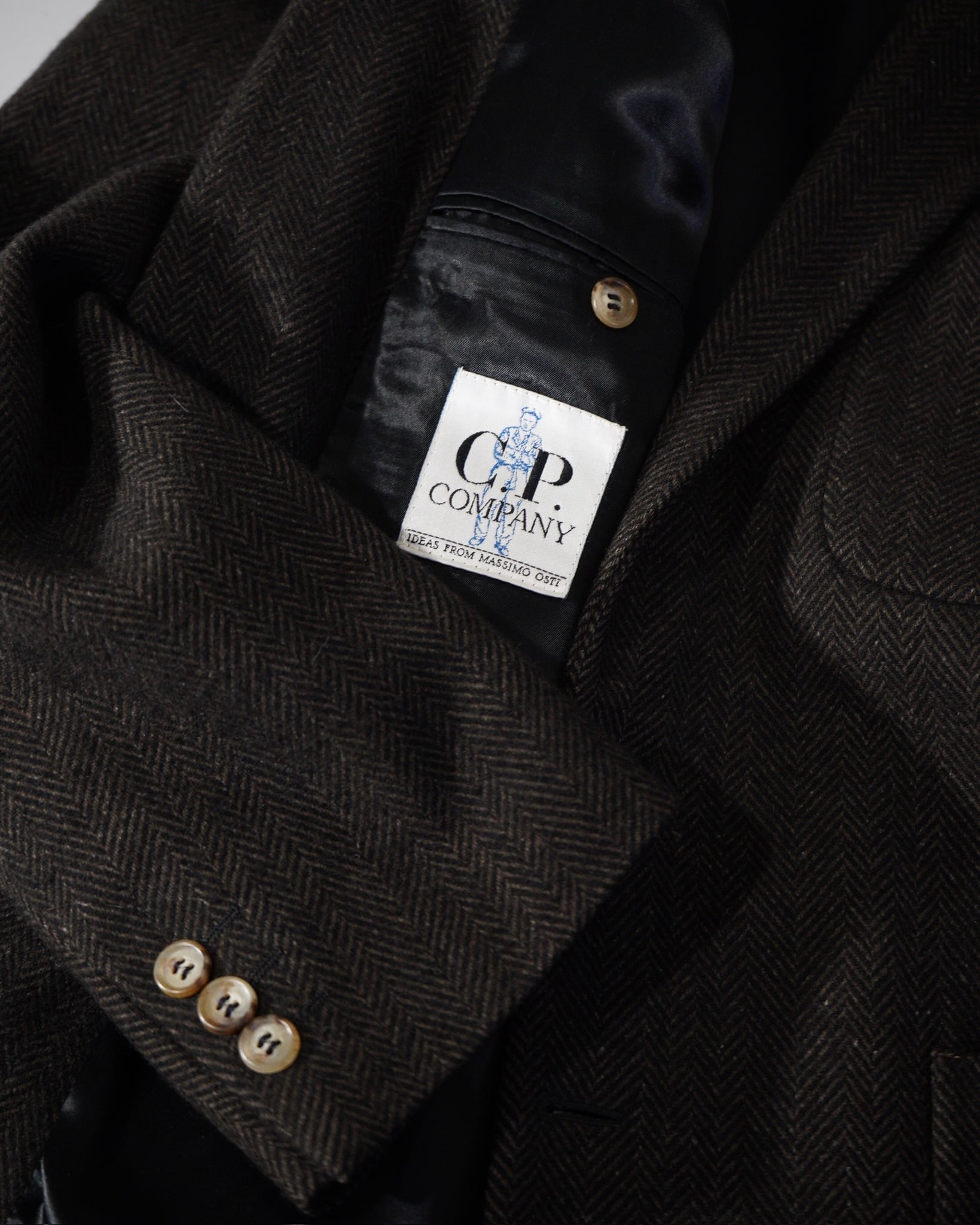 ジャケット・アウター 90sC.P.COMPANY HerringboneTailoredJacket C.P.COMPANY】Herringbone Tailored Jacket | used.memento