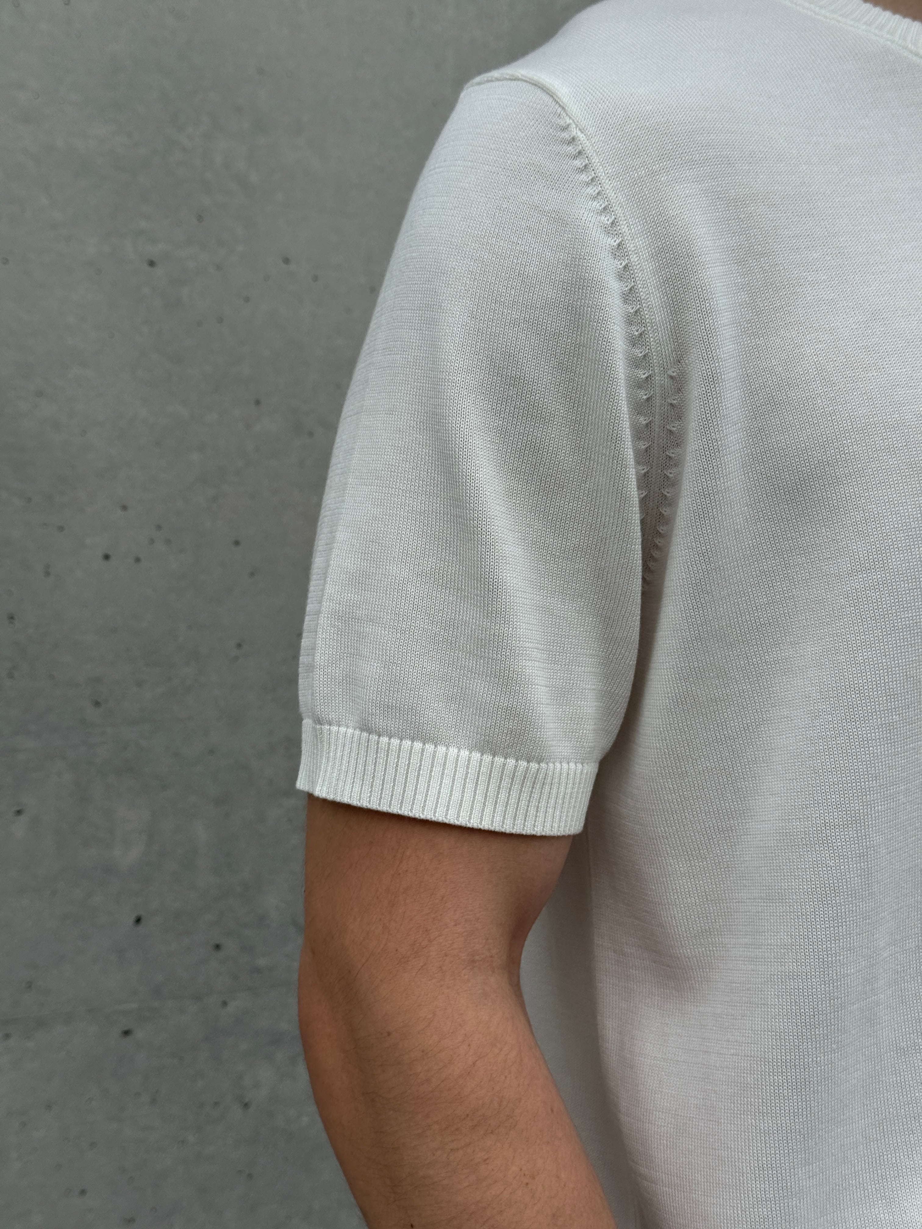 クルーネックニットTシャツ | Wide Range