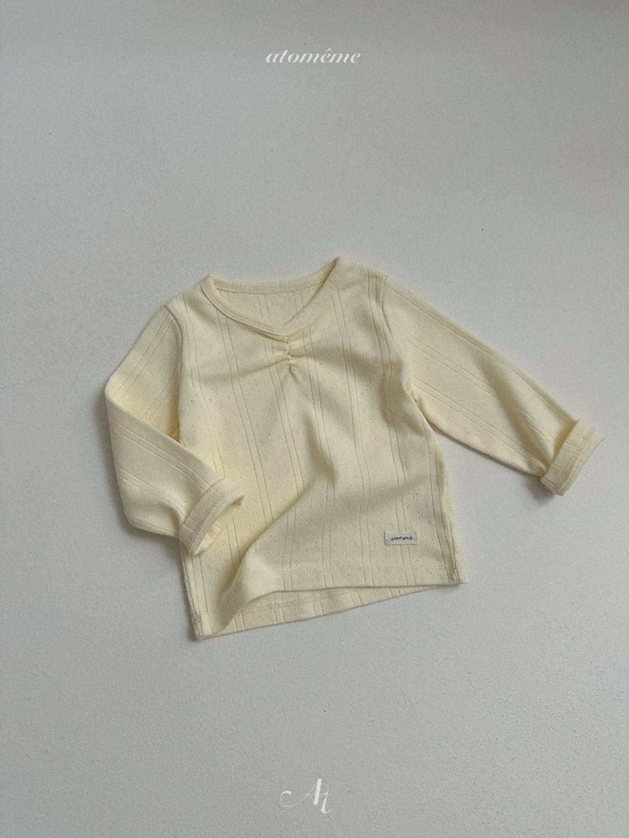 韓国子供服 / Atomeme / 26Autumn / Lily Shirring T / 秋服 *S~XL*