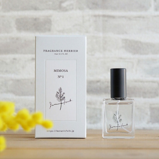 香水 ミモザ の香り フレグランスエビエール Botanicfolk 15ml コンパクト 携帯 いい香り アロマ かわいい プレゼント