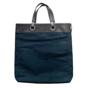 LOEWE leather switching canvas tote bag