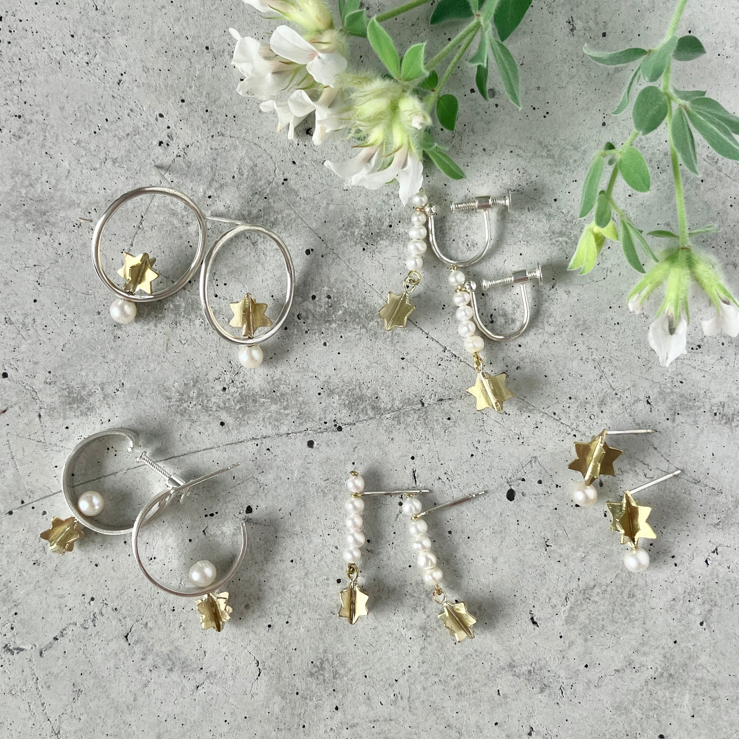 満月の夜/耳飾りピアス