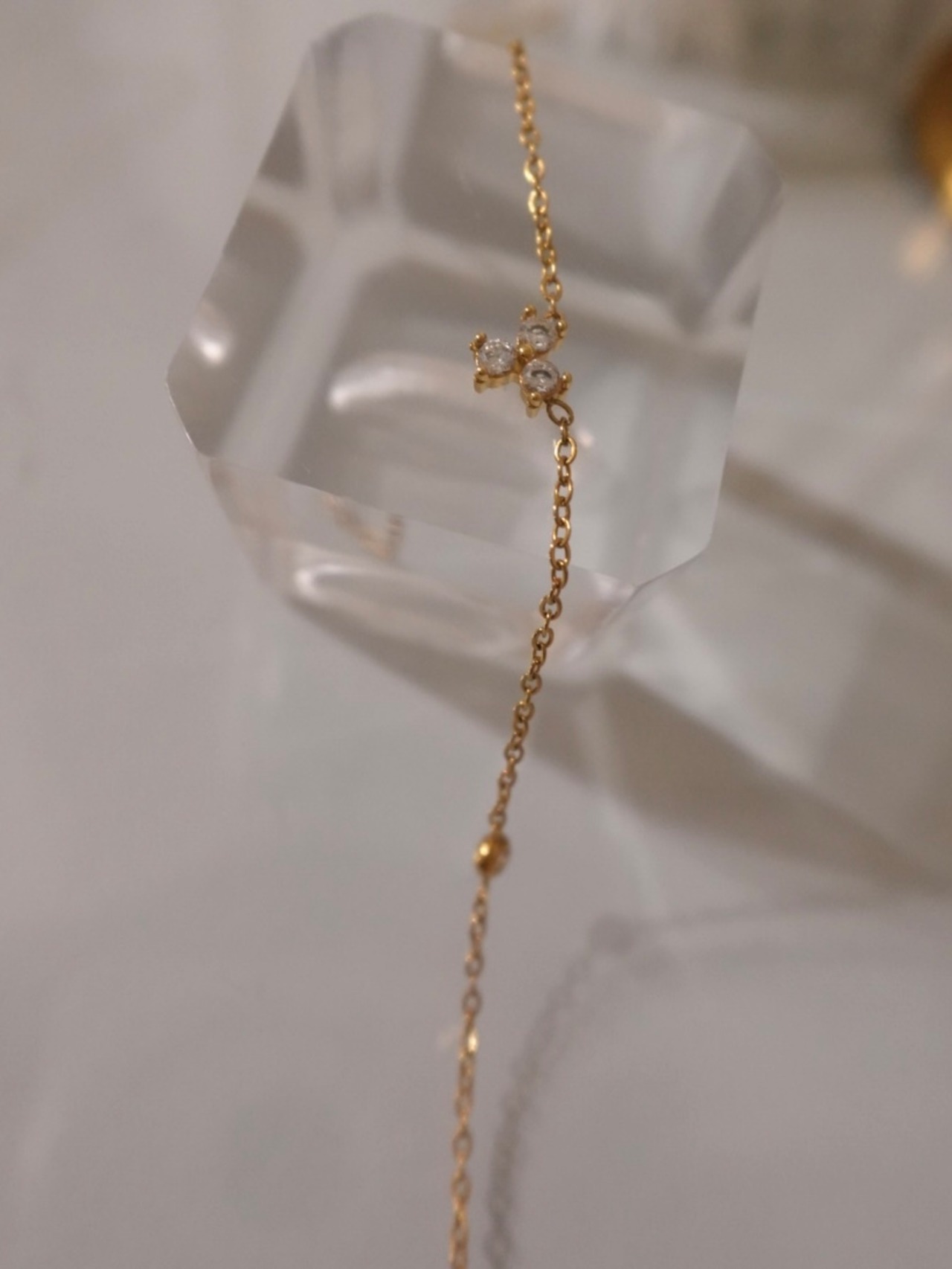 three mini dia necklace