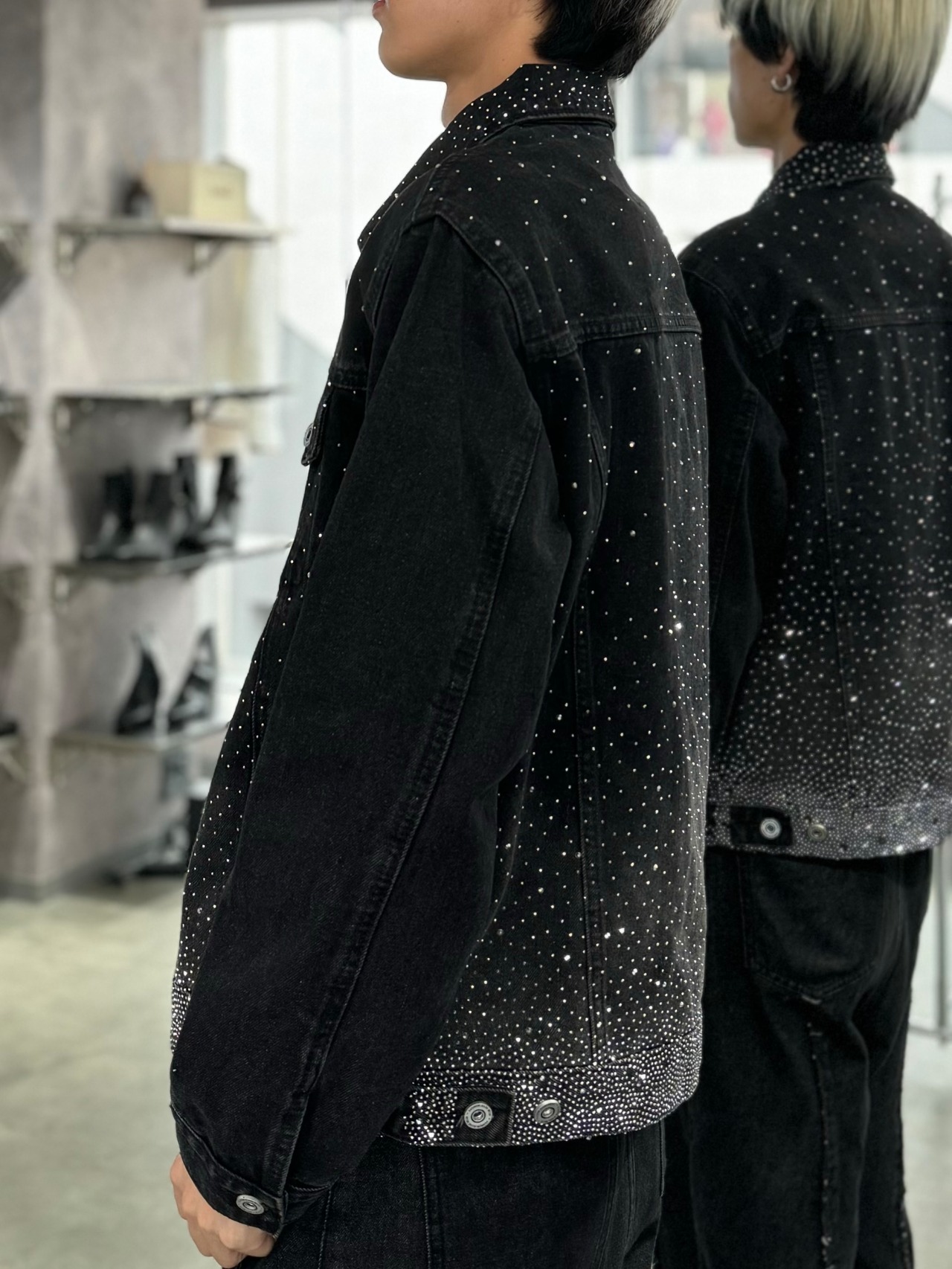 【ALUDE SELECT】lame sparse denim jacket