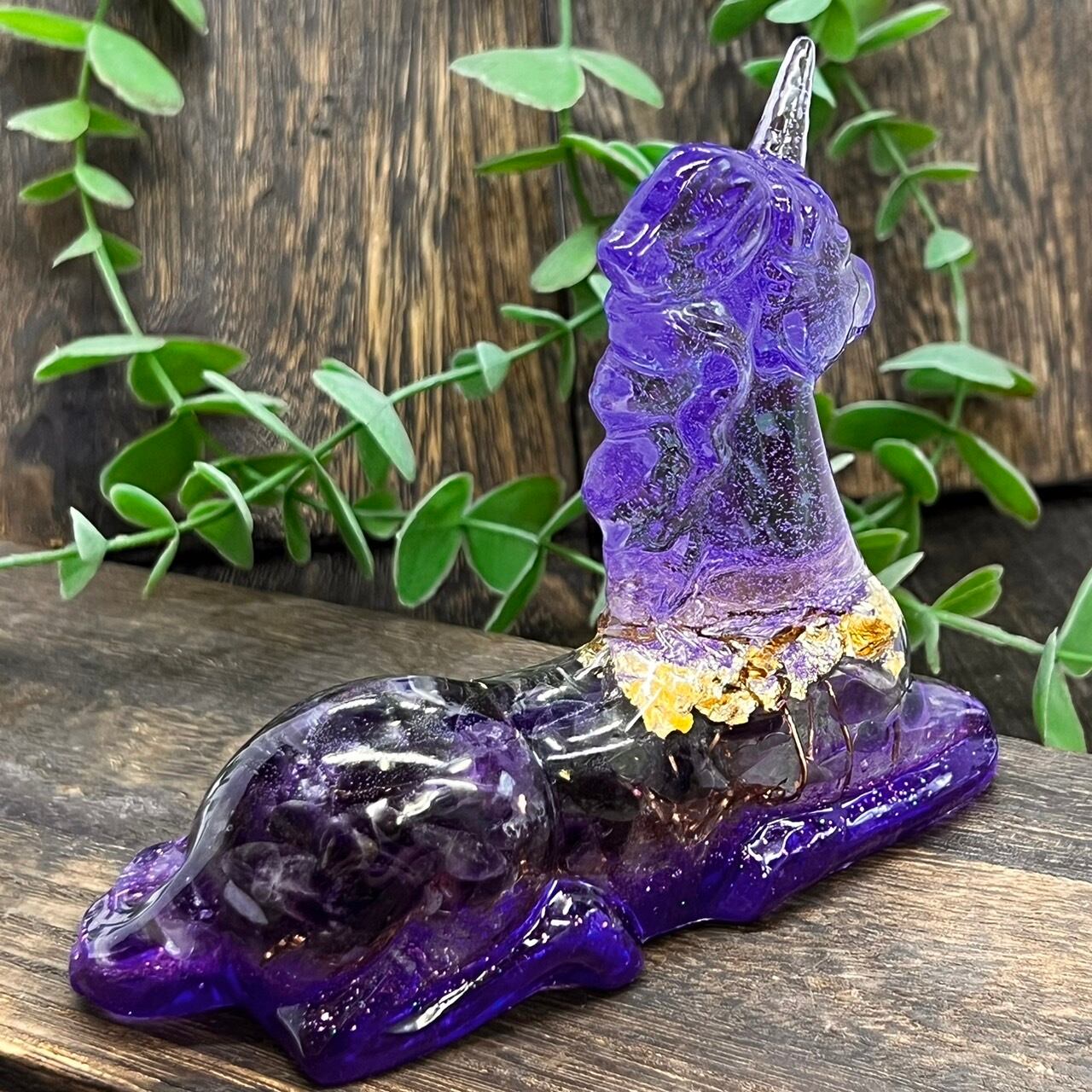 ユニコーンオルゴナイト アメジスト 高さ12㎝ | オルゴナイト 通販