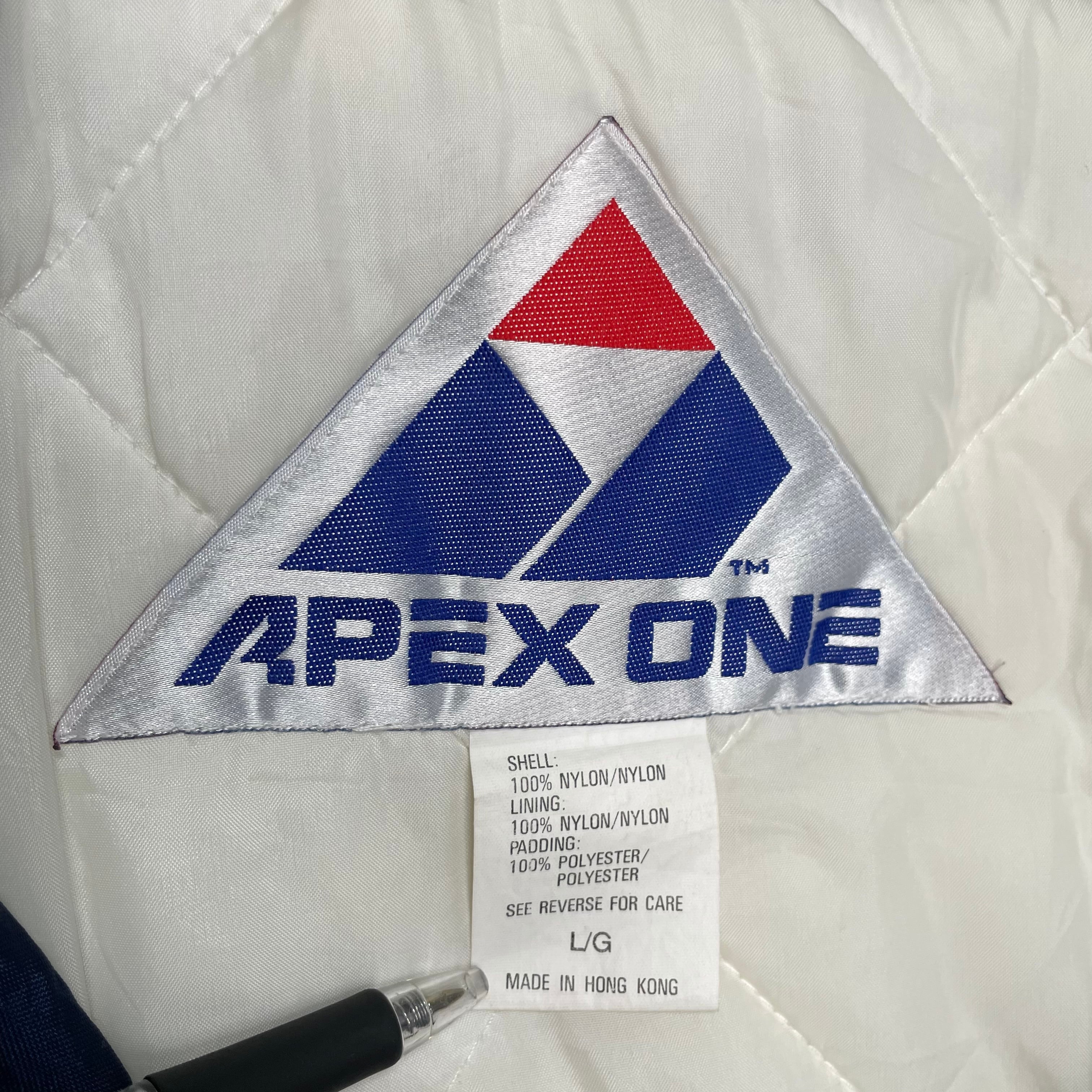 APEX ONE 中綿ジャケット L（XL相当）刺繍 キルティング ナイロン100 