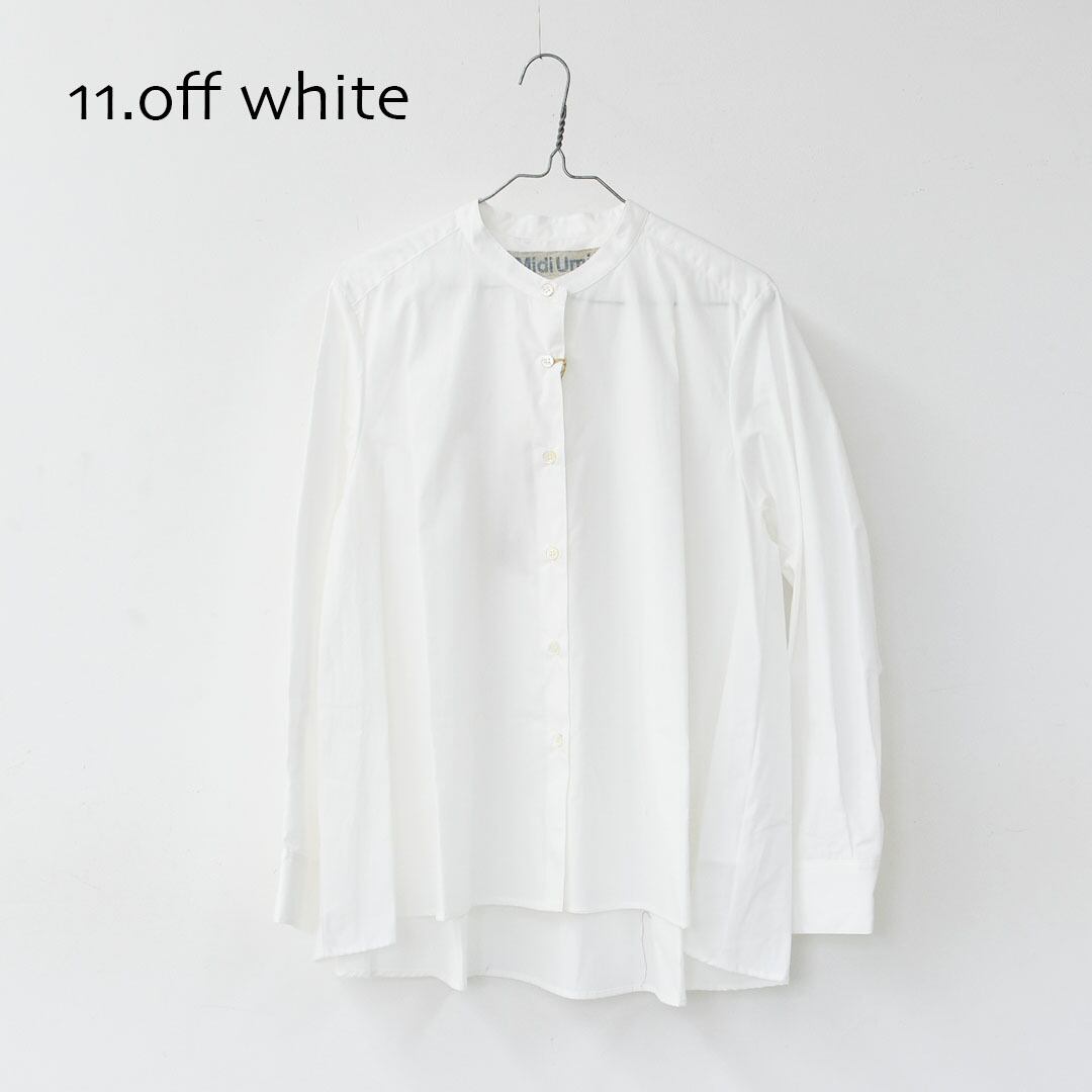 MidiUmi [ミディウミ] A line band collar shirt [3-739996] Aライン