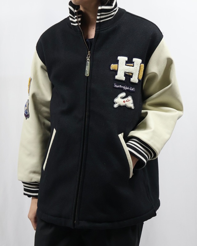 【80s~90s HAI SPORTING GEAR】high-neck varsity jacket