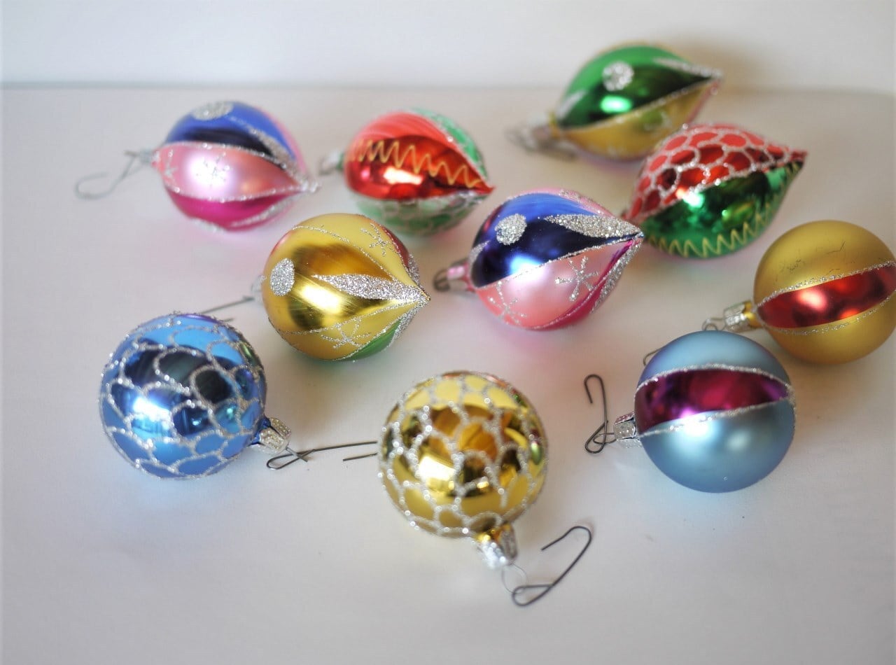 クリスマスオーナメント ボーブル10個セット マーキュリーガラス Commodore
