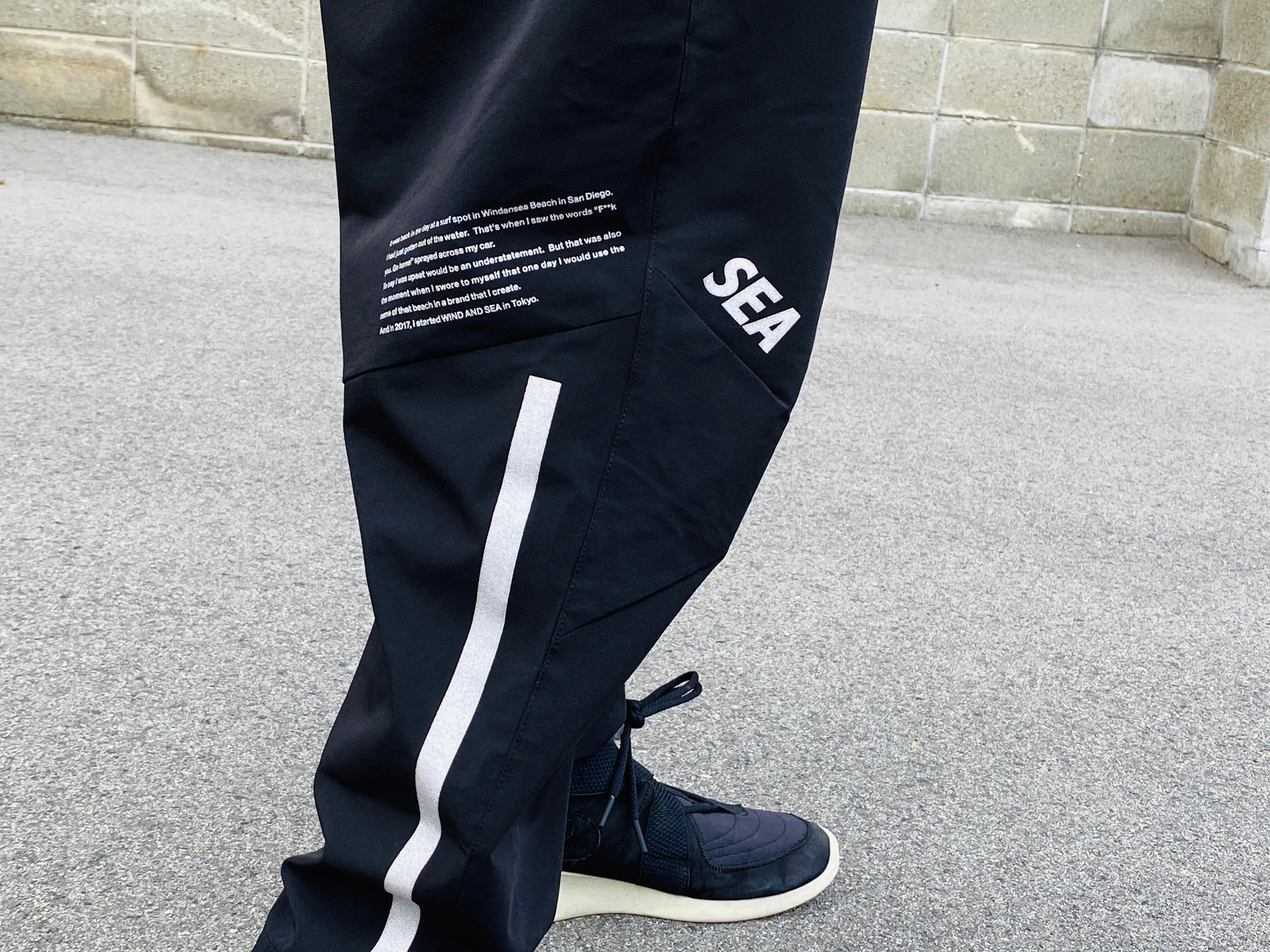 WIND AND SEA WDS REFLECTION NYLON PANTS BLACK LARGE 50JF6916