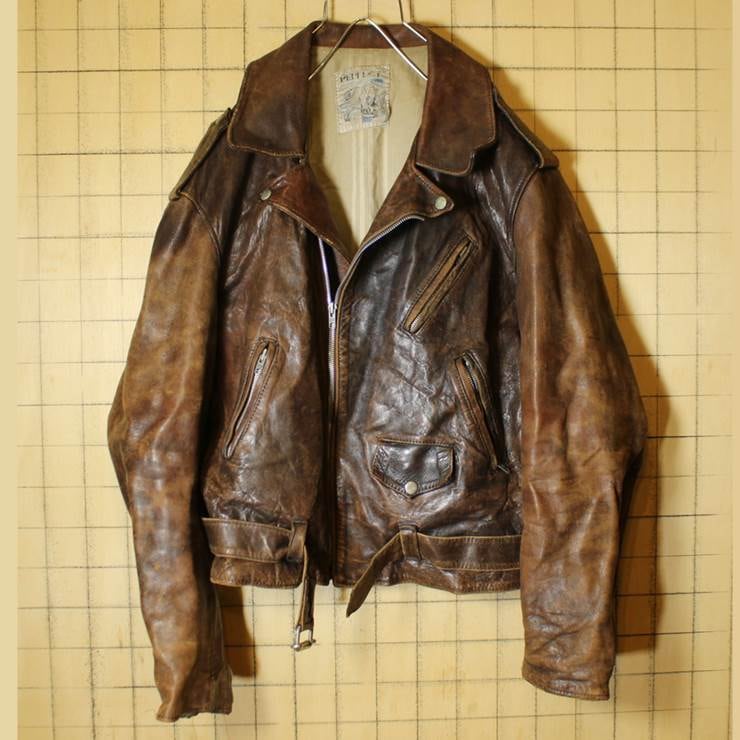 探していた方この機会に是非70s-80s Leather Jacket Vintage 本革