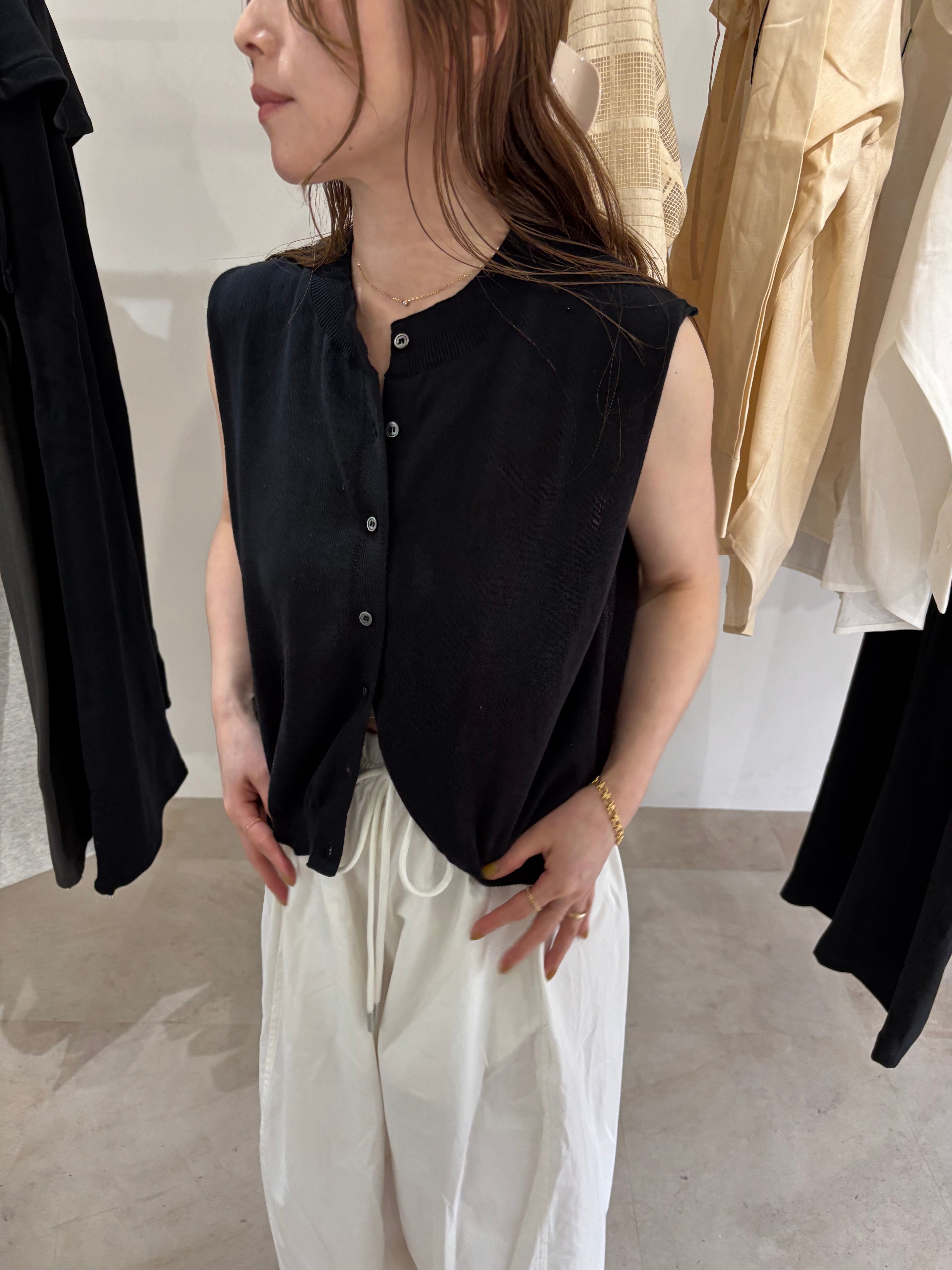 トップス hholic lib stretch cardigan 2pieces set hholic