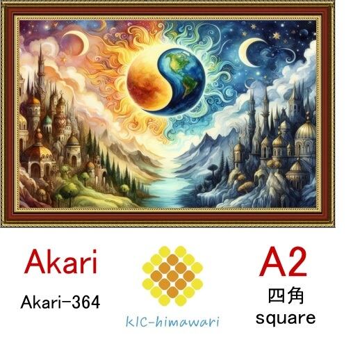 【国内製造】A2サイズ  四角ビーズ【akari-364】ダイヤモンドアート