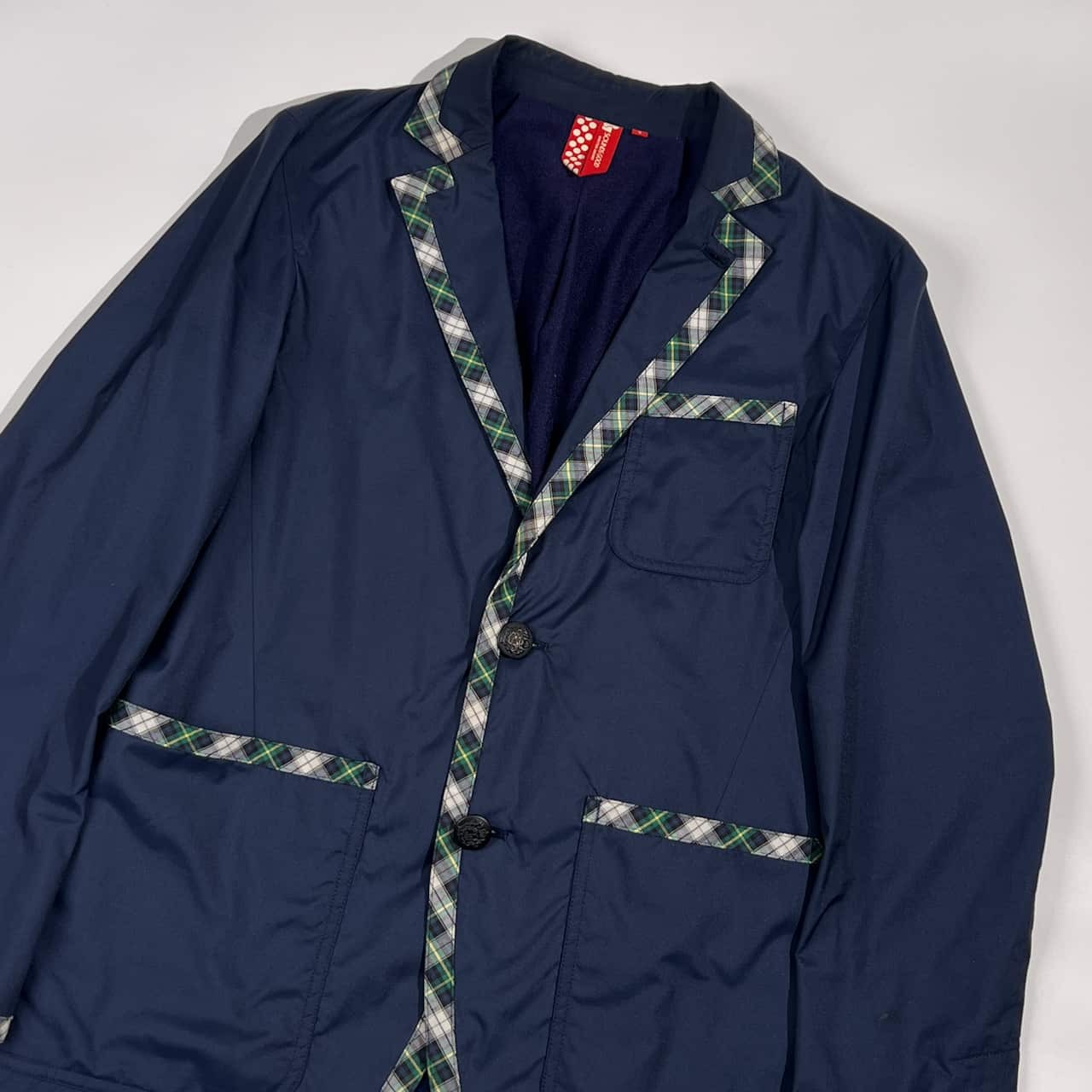 SOUNDS GOOD サウンズグッド 切替チェック テーラードジャケット S/ネイビー メンズ ユナイテッドアローズ