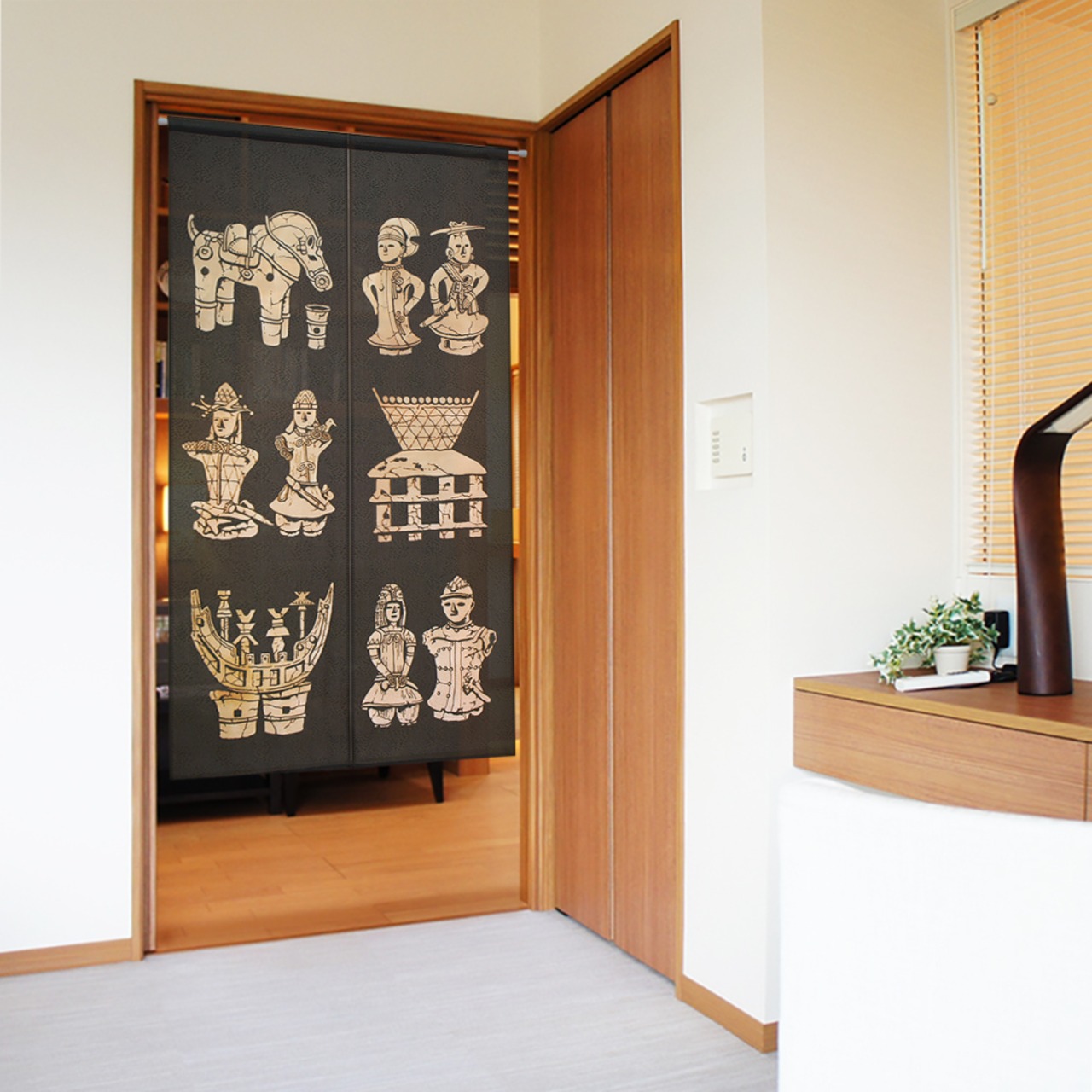 【受注生産】 のれん はにわ6種 幅85ｘ丈150cm