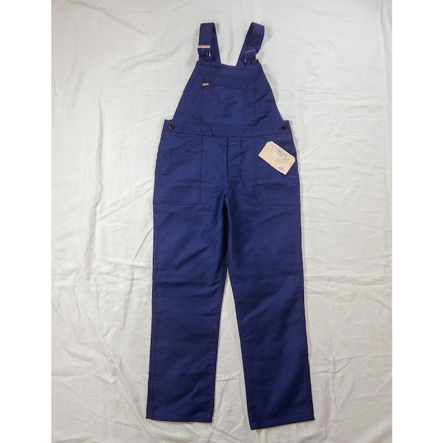 【1960s,DS】"French Work" Blue Moleskin Overall, Deadstock!!