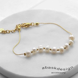 【ネコポス便】ブレスレット 淡水パール極細チェーンブレスレット 華奢 チェーン 金属アレルギー 18K ステンレス つけっぱなし 金アレ対応 レディース ゴールド 淡水パール フォーマル お呼ばれ コンサバ 入学式 卒業式 1861