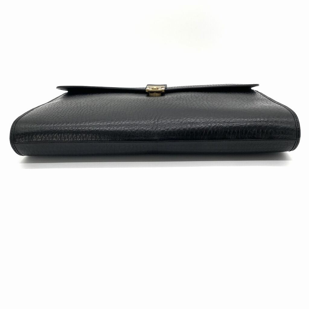 Vintage Burberrys Leather Buiness Bag Black バーバリー ビジネス