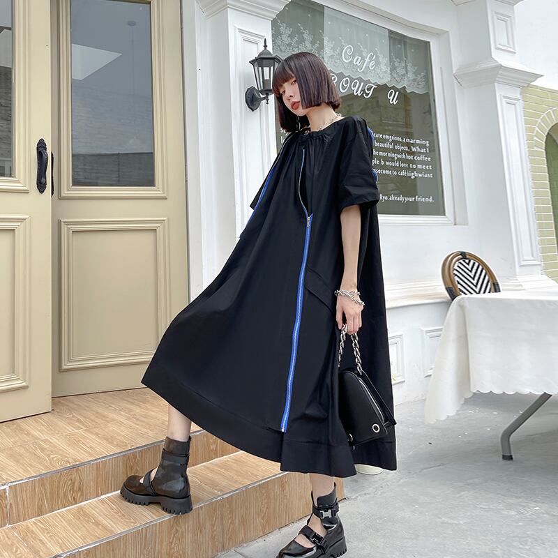 ブラックドレス サマーダークルーズ薄手スカート ロング 夏物 ラブタオタオダレンハウス28174588554