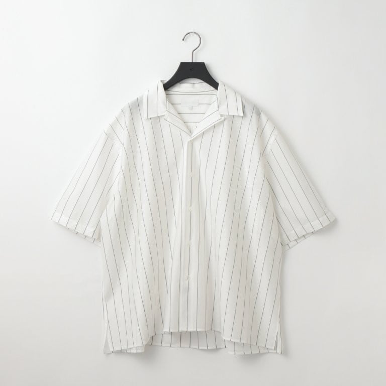 KANEMASA PHIL 46G Stripe Ether Shirt(WHITE) | HUMAN and THINGS