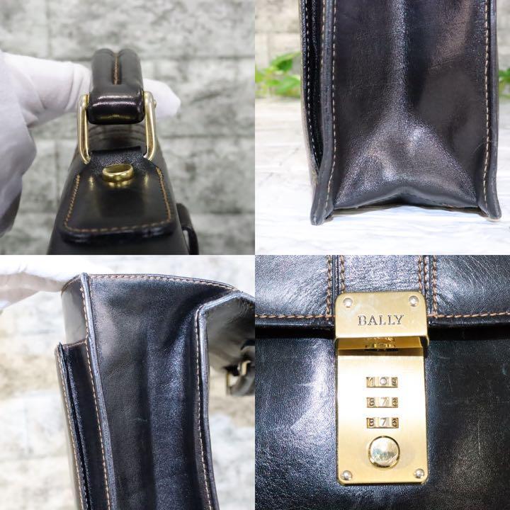 BALLY ビジネスバッグ ブリーフケース 牛革 黒 ナンバーロック 極上品