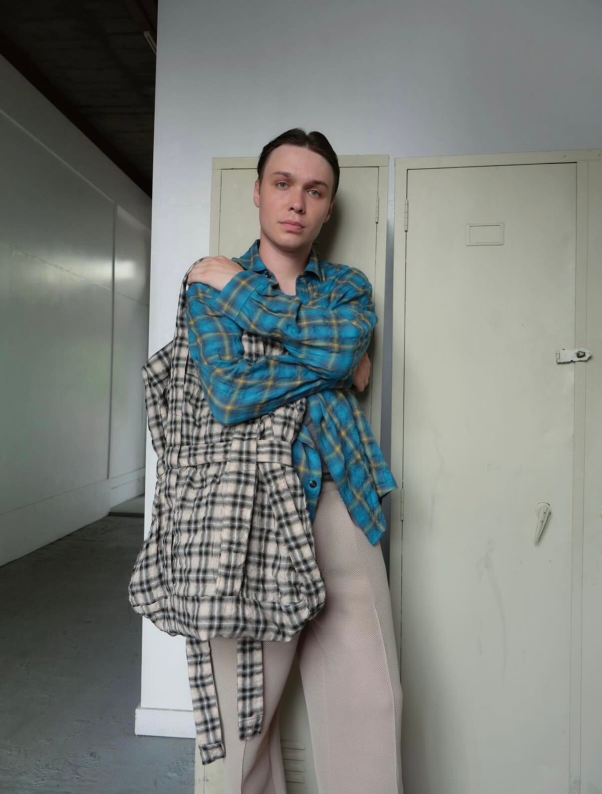 トップス Laid.B Wet Rag Check Shirts BLUE 1 Laid.B | Wet Rag Check Shirts | Blue | HOWDAY