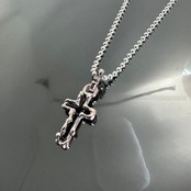 OPEN CROSS PENDANT in Pink Silver / ピンクシルバー・オープンクロスペンダント