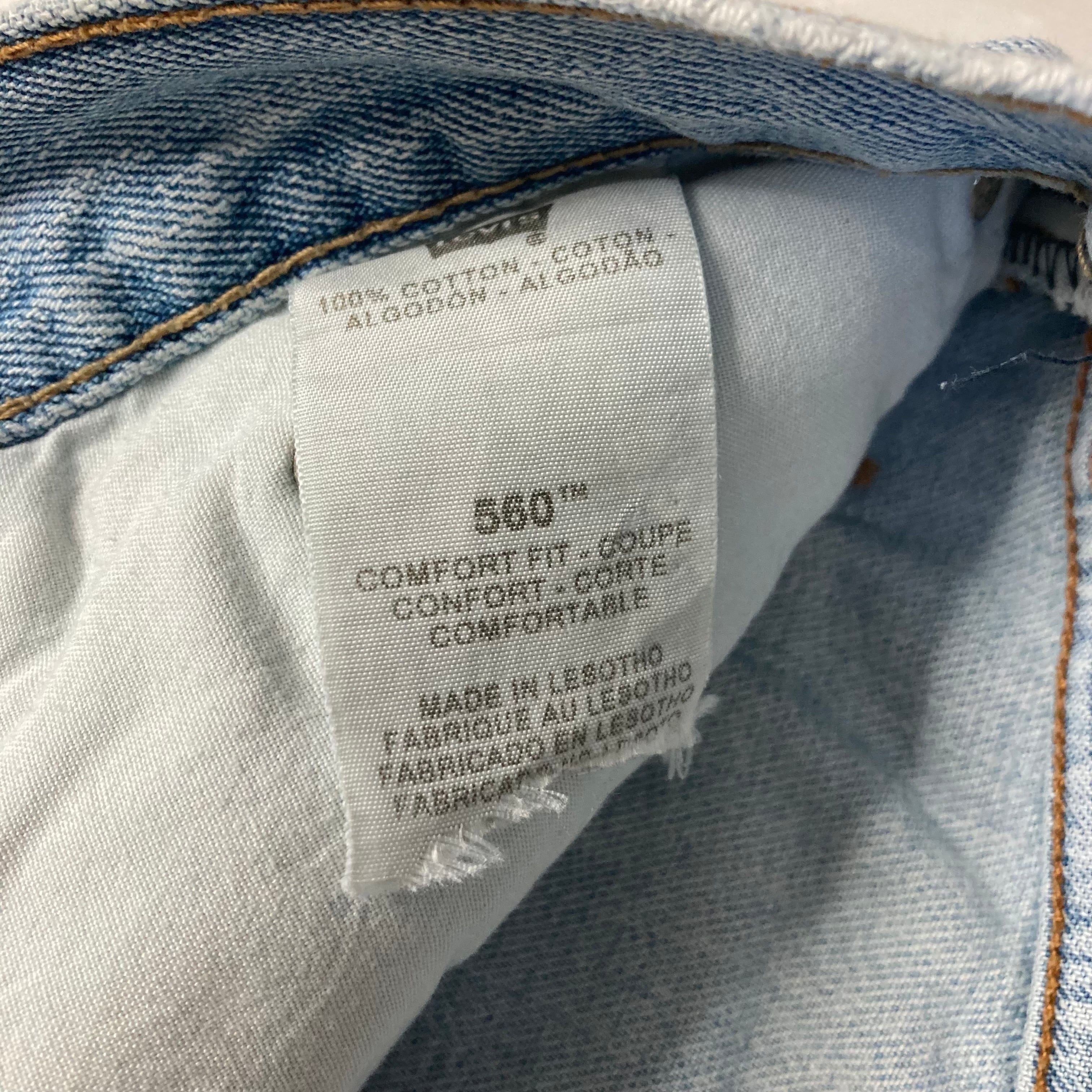 リーバイス 560 w40 l30 紐付き W40×L30#裾上げ済み】Levi