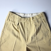 INTÉRIM / HEAVY PIMA TWILL 1-TUCK FRENCH ARMY WIDE TAPERED TROUSER