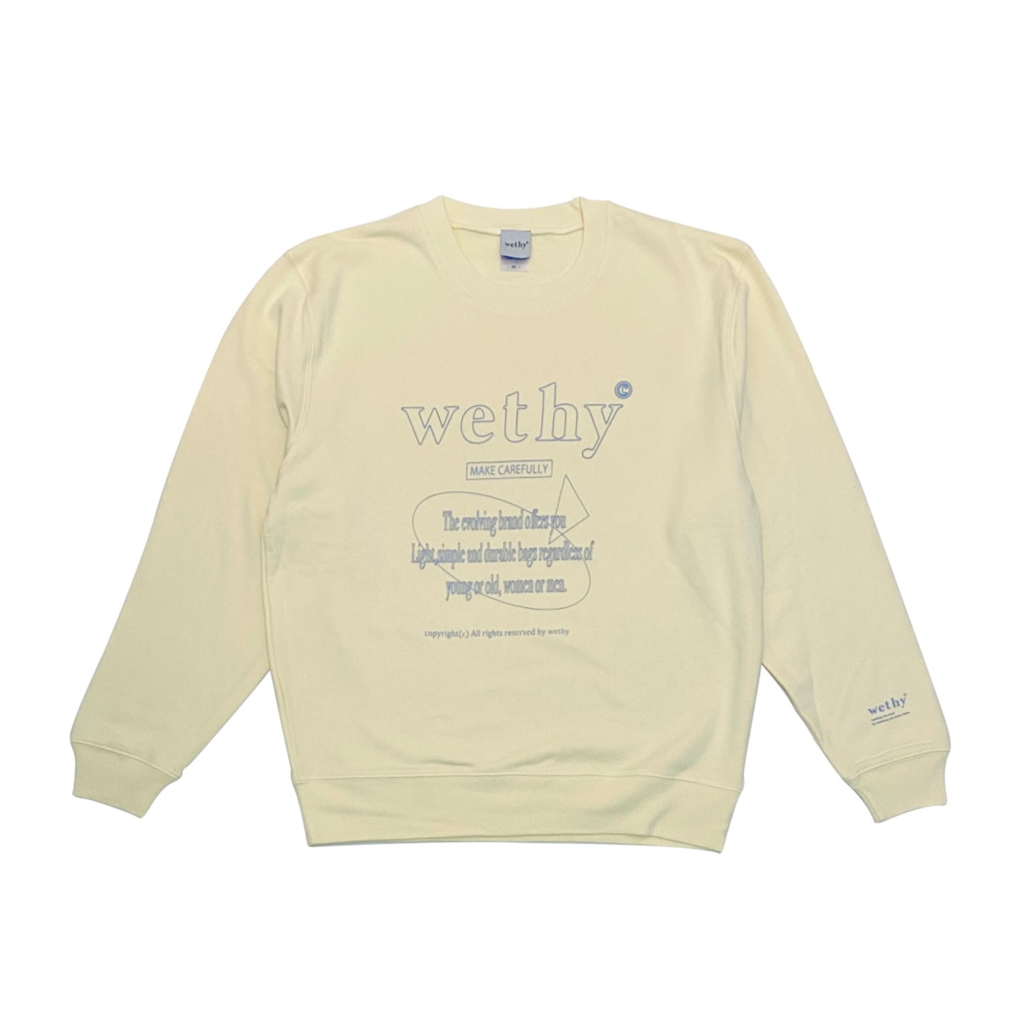 wethy crew neck sweat Cream | wethy