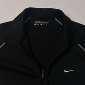 NIKE GOLF ナイキゴルフ ハーフジップ 半袖ポロシャツ M/ブラック ホワイト