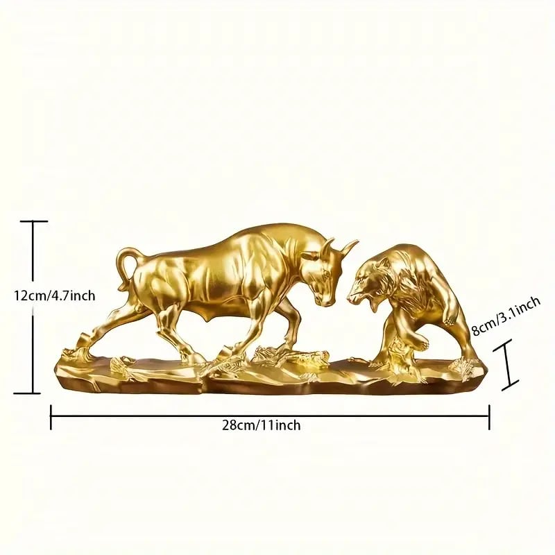 オブジェ 雄牛 熊 ゴールド おしゃれ インテリア 置物 オーナメント