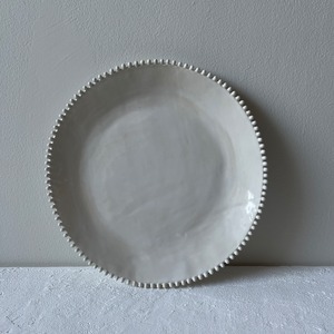 "AYA COURVOISIER" PERLE PLATE- WHITE L