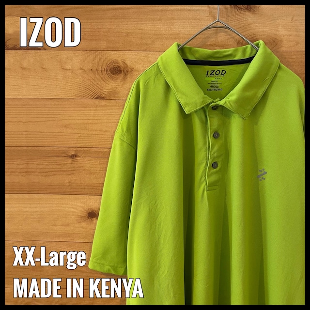 【IZOD】XXL ビッグサイズ ポロシャツ オーバーサイズ ポリエステル素材 ワンポイントロゴ アイゾット us古着 アメリカ古着