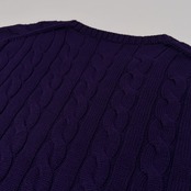 POLO RALPH LAUREN ポロ ラルフローレン ケーブル編み コットンニット セーター サイズ XL /メンズ/パープル