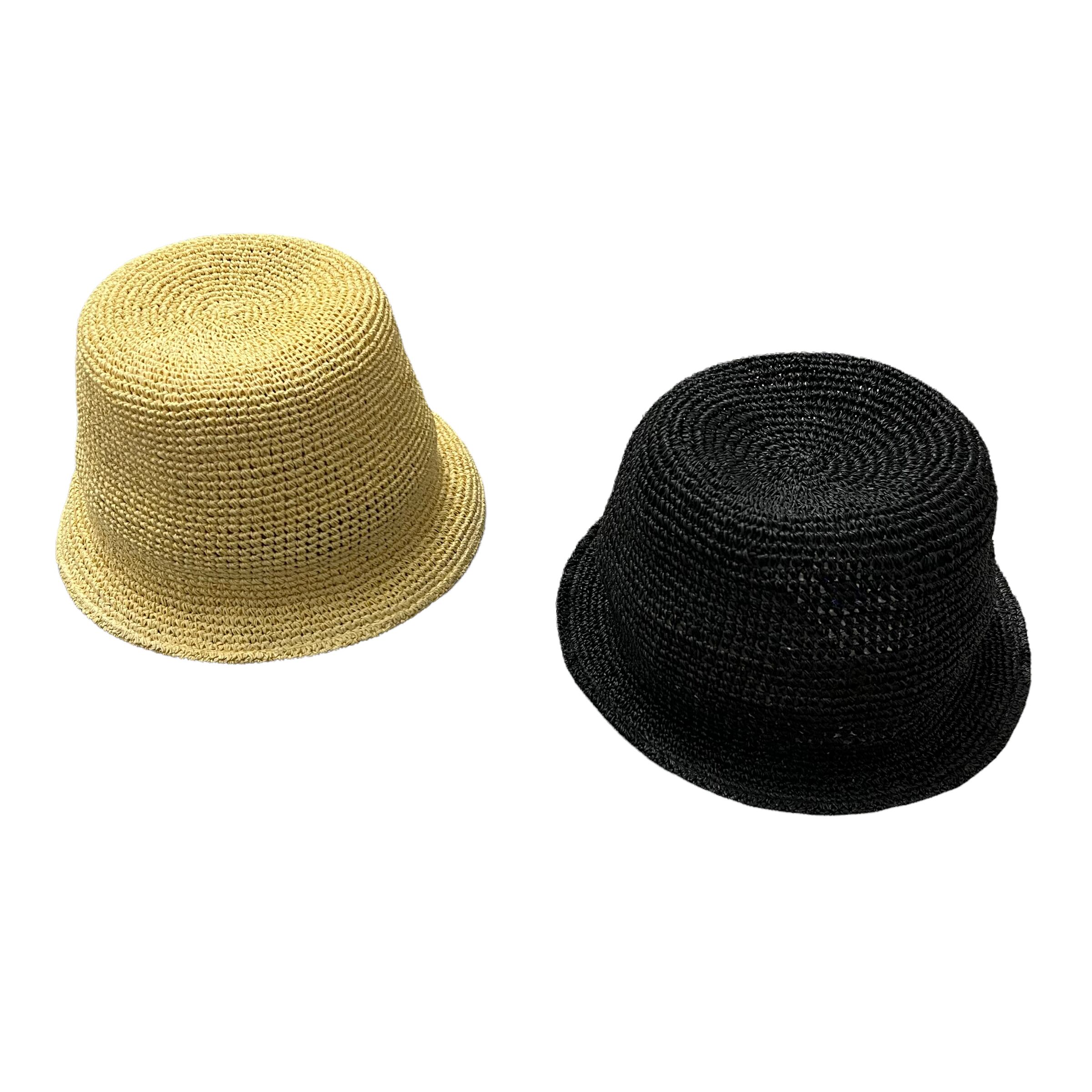 NOROLL RAFFIA BUCKET HAT NAT SIZE L 60cm ベージュ系 帽子 休日限定