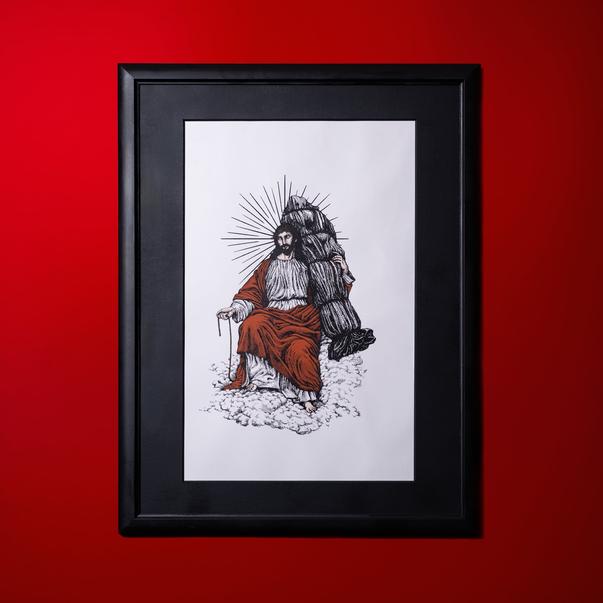 “god's salvation” silk screen art poster (A2)