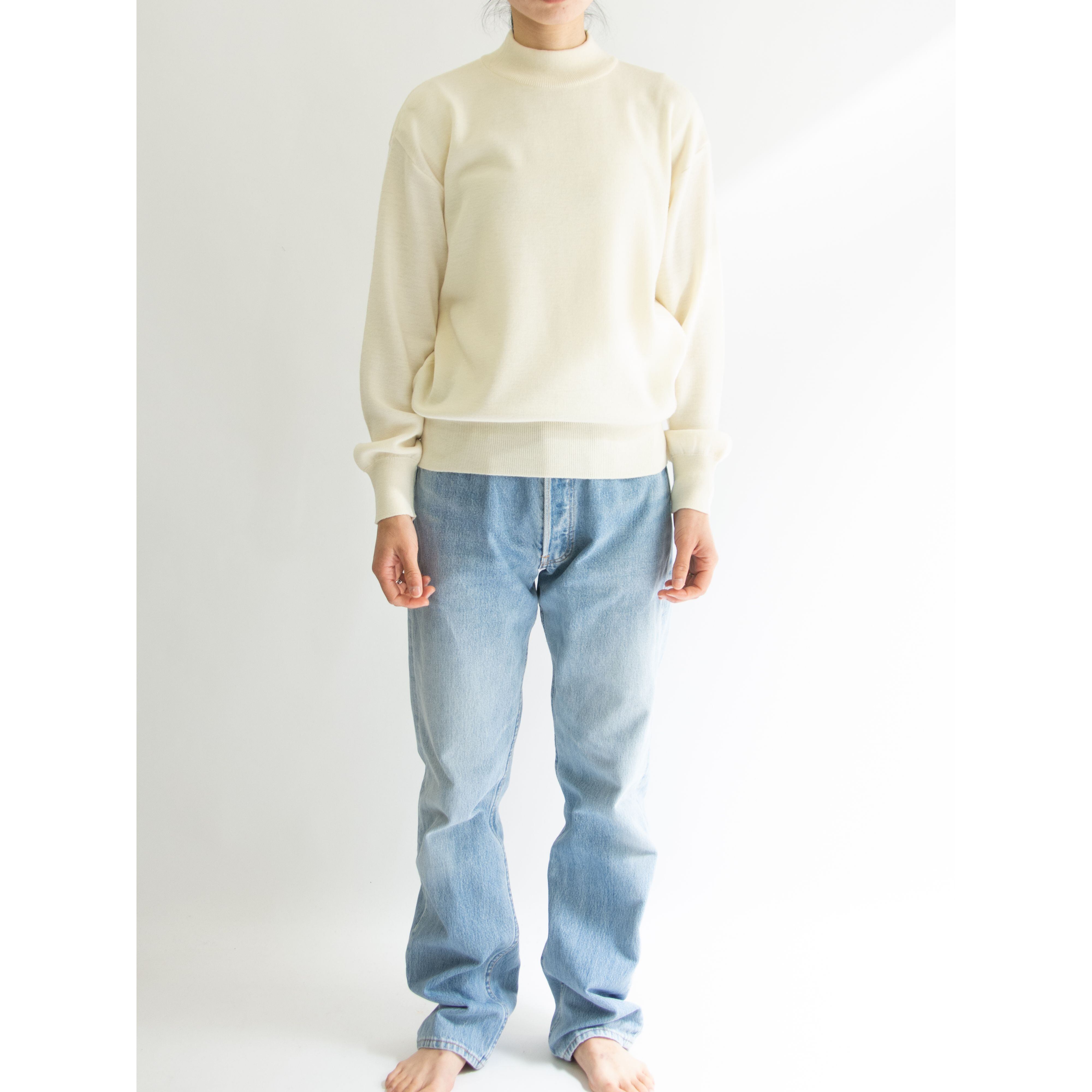 【Unknown Brand】Wool Mock Neck Sweater(ウールモックネックセーター ニットプルオーバー)