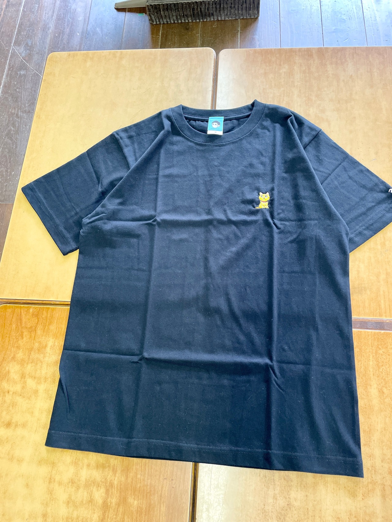 【一週間限定受注生産】田中くん猫ちゃんTシャツ black