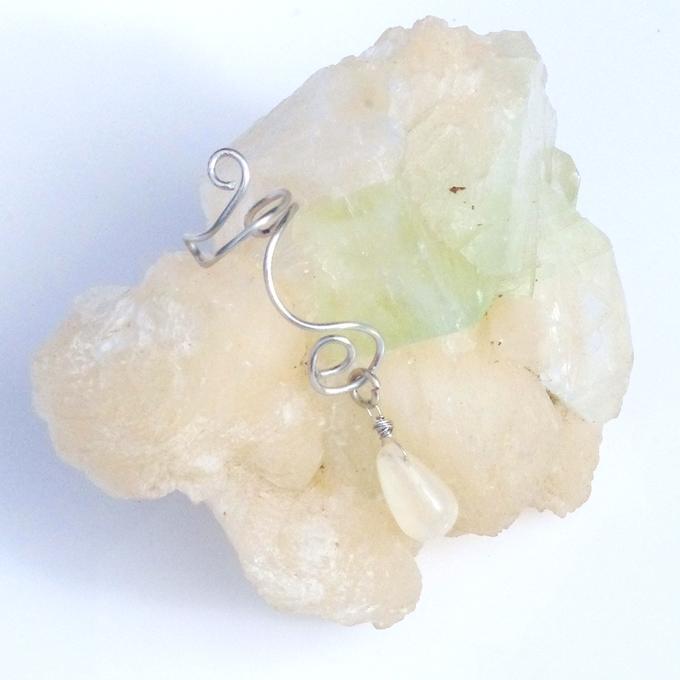 【Sale】一点物✦⋆.6月の誕生石⋆.·月の雫⋆.·ムーンストーンイヤーカフ✦ステンレス⋆.·✦
