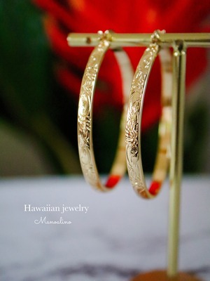 50mm hoop earrings Hawaiianjewelry(ハワイアンジュエリーフープピアス)