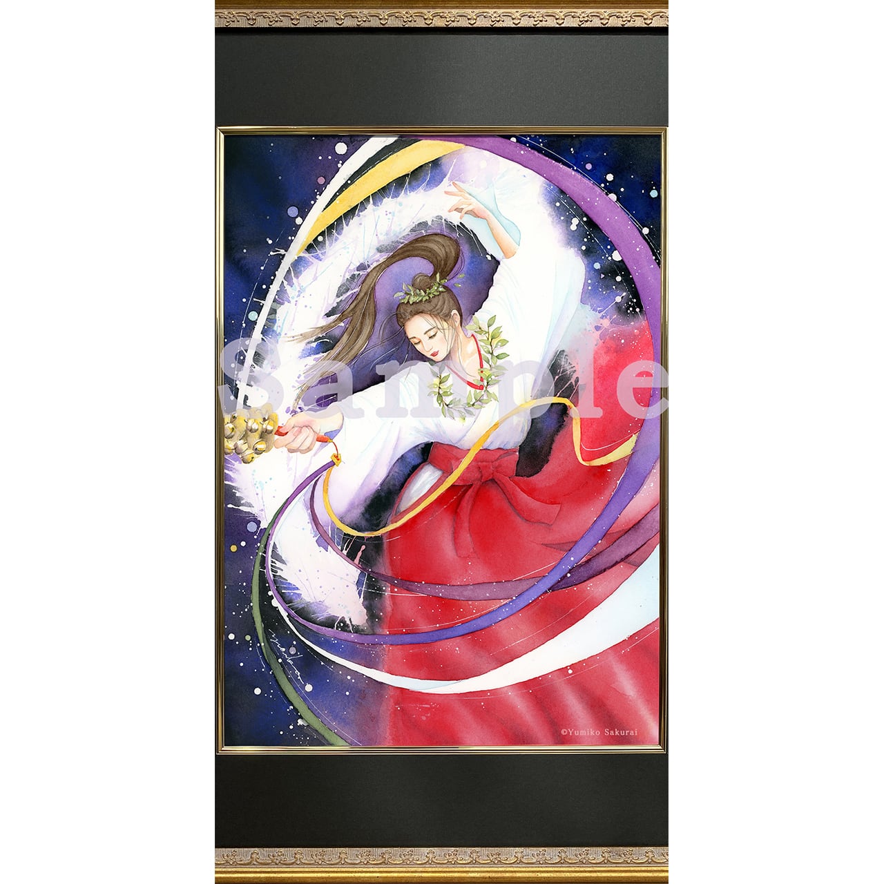 アメノウズメノミコト 天鈿女命 スマホの壁紙 | 幸せの水彩画 アメノウズメノミコト 天鈿女命 スマホの壁紙 | 幸せの水彩画